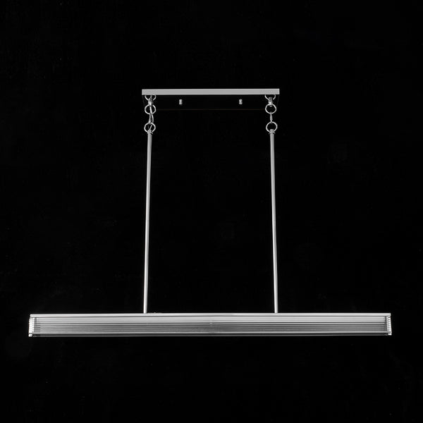 Minimalist Elongated LED Linear Glass LED Dining Pendant