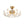 4-Light Clear Pressed Flower Glass Blossom Semi-Flush Mount