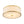 Fabric Round Drum 3-Light Brass Semi-flush Mount Glass Diffuser
