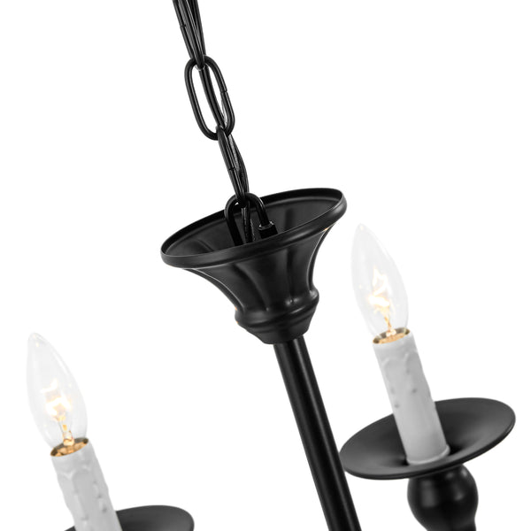 Modern Farmhouse 6-Light Swooping Arm Candle Style Chandelier