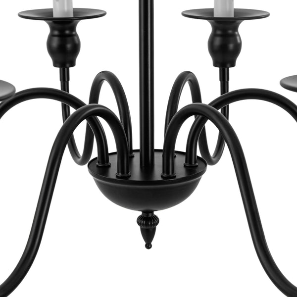 Modern Farmhouse 6-Light Swooping Arm Candle Style Chandelier