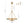 French Rusty Gold Ripple Glass Pyramid Chandelier
