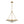 French Rusty Gold Ripple Glass Pyramid Chandelier
