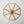 French Rusty Gold Ripple Glass Pyramid Chandelier