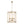 French Vintage 4-Light Cylinder Framed Lantern Pendant