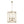 French Vintage 4-Light Cylinder Framed Lantern Pendant