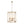 French Vintage 4-Light Cylinder Framed Lantern Pendant