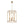 French Vintage 4-Light Cylinder Framed Lantern Pendant