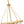 French Rusty Gold Ripple Glass Pyramid Chandelier