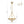French Rusty Gold Ripple Glass Pyramid Chandelier
