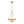 French Rusty Gold Ripple Glass Pyramid Chandelier