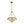 French Rusty Gold Ripple Glass Pyramid Chandelier