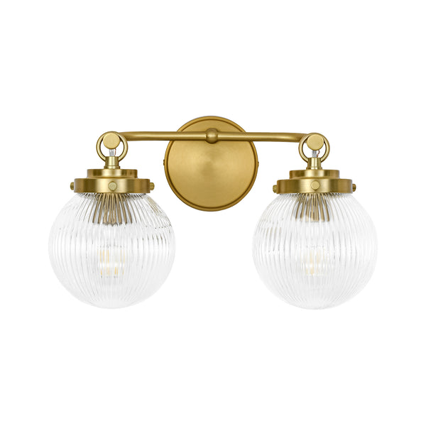 Glam Vanity Ribbed Glass Dew Single Wall Sconce