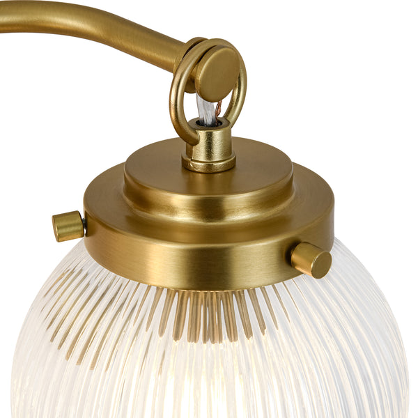 Glam Vanity Ribbed Glass Dew Single Wall Sconce