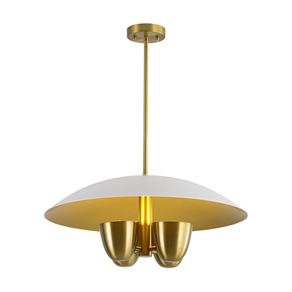 Vintage Style 4-Light Dome Pendant with Quartet Bell Shade