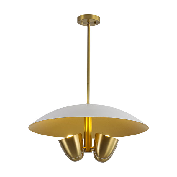 Vintage Style 4-Light Dome Pendant with Quartet Bell Shade