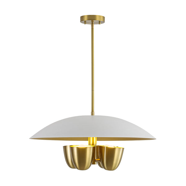 Vintage Style 4-Light Dome Pendant with Quartet Bell Shade