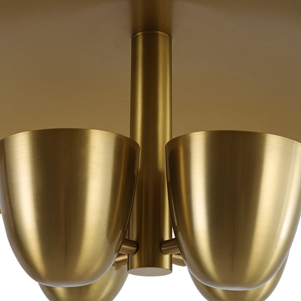 Vintage Style 4-Light Dome Pendant with Quartet Bell Shade