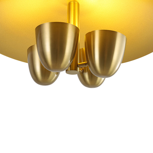 Vintage Style 4-Light Dome Pendant with Quartet Bell Shade