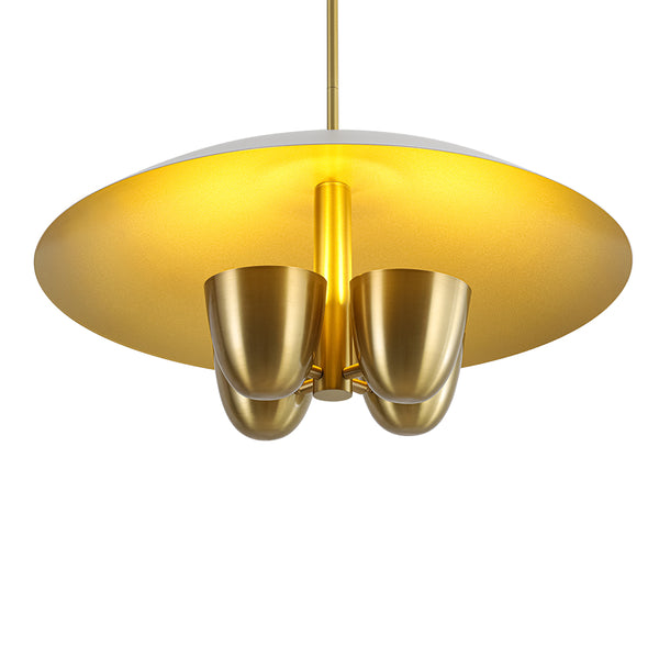 Vintage Style 4-Light Dome Pendant with Quartet Bell Shade