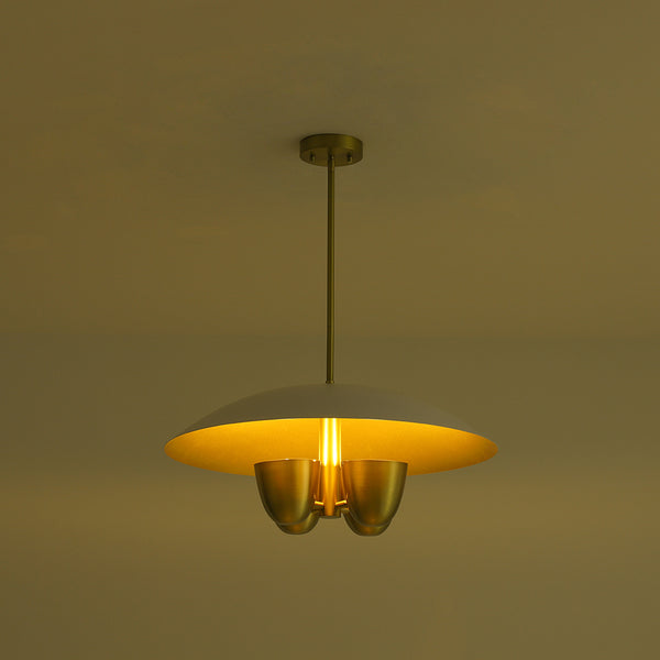 Vintage Style 4-Light Dome Pendant with Quartet Bell Shade