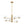 Mid-century 6-Light Frosted Oval Glass Tiered Branch Chandelier