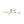 Sputnik Brass Fluted Glass Bubble Linear Semi-flush Mount