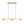 Mid-century Brass 3-Light Acrylic Half-sphere Linear Pendant