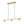 Mid-century Brass 3-Light Acrylic Half-sphere Linear Pendant