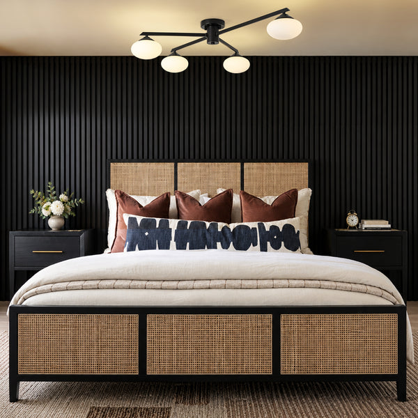 Mid-century Brass Asymmetry Sputnik Semi-flush Mount