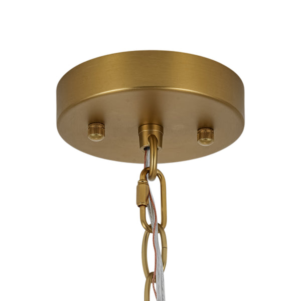 Modern 1-Light White Strie Glass Cylinder Single Pendant