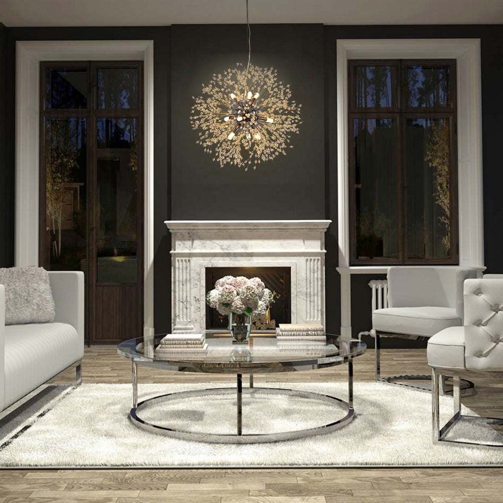 Modern Firework Crystal-Like Chandelier | Chandelierias, Sputnik Light ...
