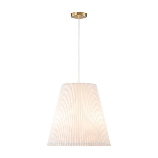 Modern Rustic 3-Light A-line Pleated Conical Drum Pendant