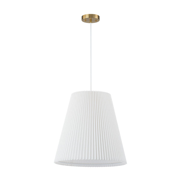 Modern Rustic 3-Light A-line Pleated Conical Drum Pendant