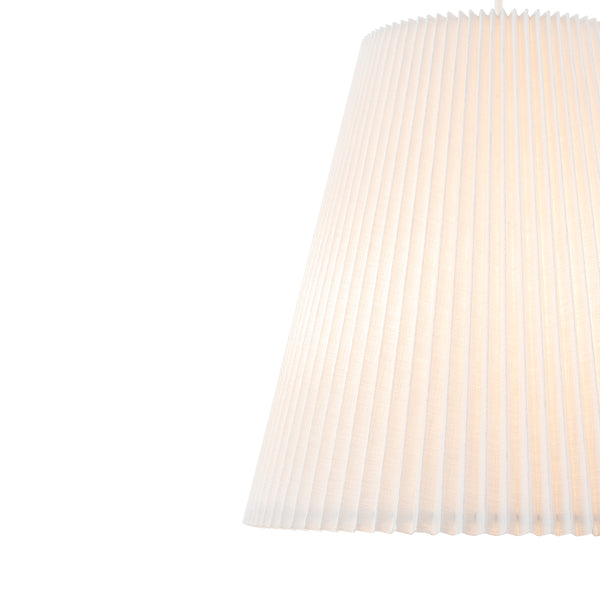 Modern Rustic 3-Light A-line Pleated Conical Drum Pendant