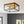 Modern 5-Light Clear Glass Square Frame Flush Mount