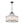 Modern 6-Light White Stire Patterned Glass Drum Pendant