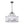 Modern 6-Light White Stire Patterned Glass Drum Pendant
