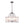 Modern 6-Light White Stire Patterned Glass Drum Pendant