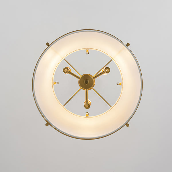Modern Farmhouse Tapered Fabric Drum Lantern Pendant