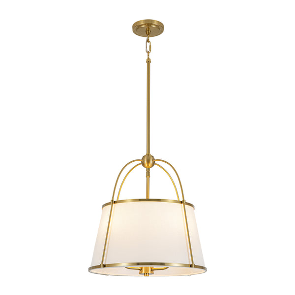 Modern Farmhouse Tapered Fabric Drum Lantern Pendant