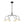 Sculptural 6-Light Metal Modern Linear Chandelier