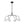 Sculptural 6-Light Metal Modern Linear Chandelier