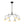 Sculptural 6-Light Metal Modern Linear Chandelier