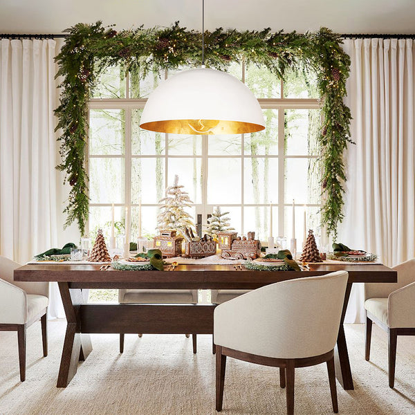 Modern Hanging Oversized Dome Pendant