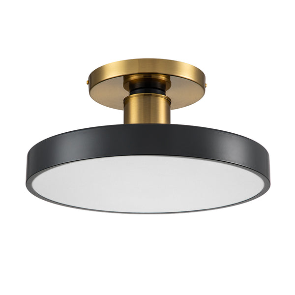 Modern Minimalist Dimmable LED Drum Semi Flush Mount