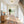 Modern Ribbed Glass Brass Single-Light Semi-flush Mount