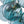 Multi-globe 13-Light Smoky Teal Cluster Bubble Glass Pendant