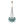 Multi-globe 13-Light Smoky Teal Cluster Bubble Glass Pendant