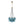 Multi-globe 13-Light Smoky Teal Cluster Bubble Glass Pendant